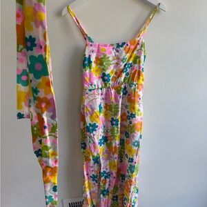 Show me your MUMU-  Floral Multicolor Spaghetti Strap Dress